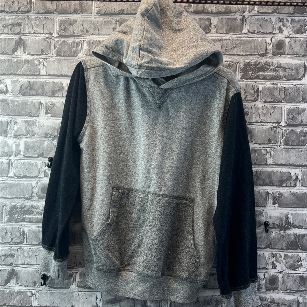 Boy's Copper Denim Gray and Black Hoodie - Picture 1 of 7
